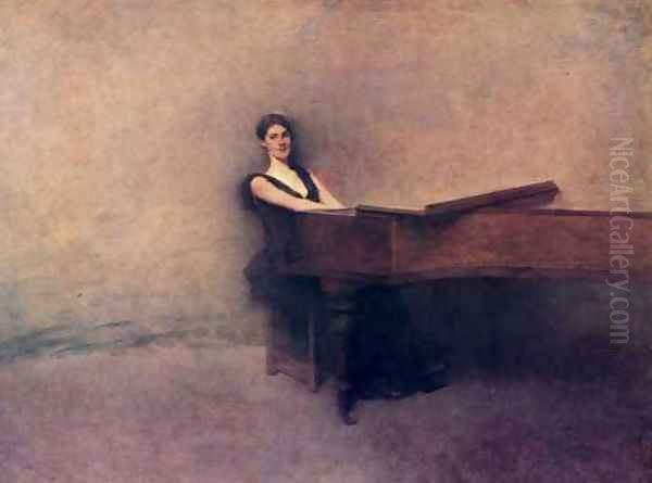 The Piano Oil Painting by Thomas Wilmer Dewing