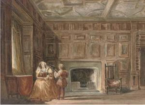 An Apartment At Haddon Hall, Derbyshire Oil Painting by Joseph Nash