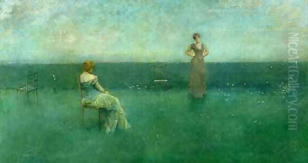 The Recitation Oil Painting by Thomas Wilmer Dewing