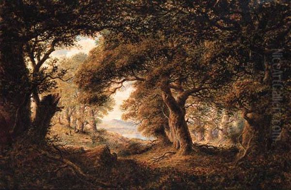 The Edge Of The Forest Oil Painting by James Nasmyth