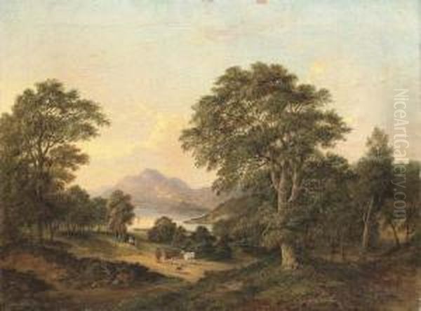 Near Loch Lomond, Dumbarton Oil Painting by Jane Nasmyth