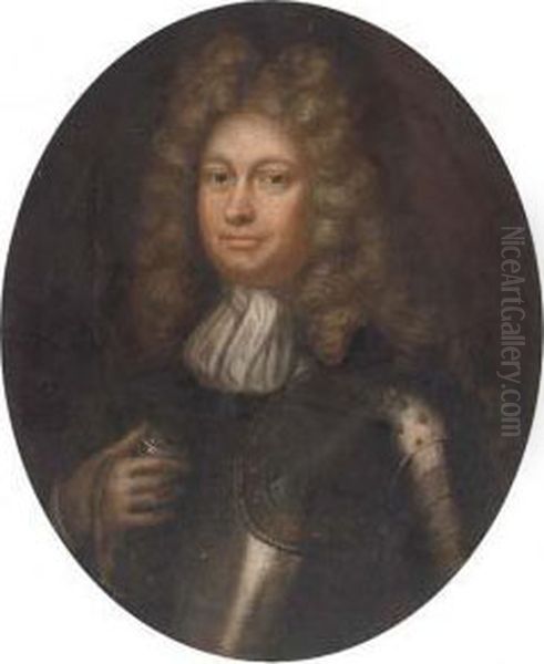 Portrait Of A Gentleman, Quarter-length, In Armour Oil Painting by Pieter Nason