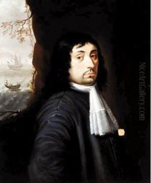 Portrait Of Admiral Bodham Oil Painting by Pieter Nason