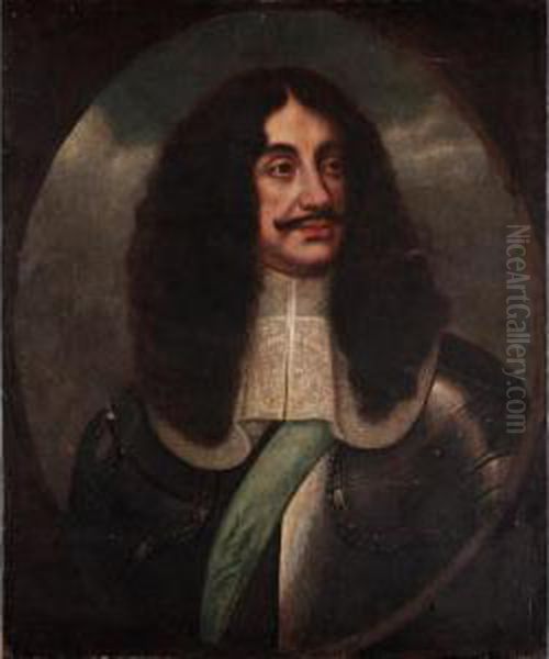 Portrait Of Charles Ii Oil Painting by Pieter Nason