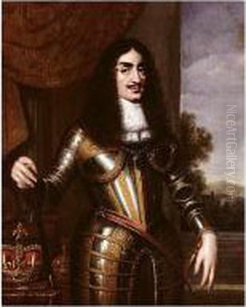 Portrait Of Charles Ii Oil Painting by Pieter Nason