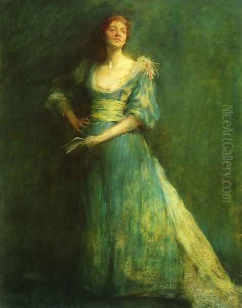 Comedia Oil Painting by Thomas Wilmer Dewing