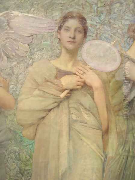 The Days [detail #1] Oil Painting by Thomas Wilmer Dewing