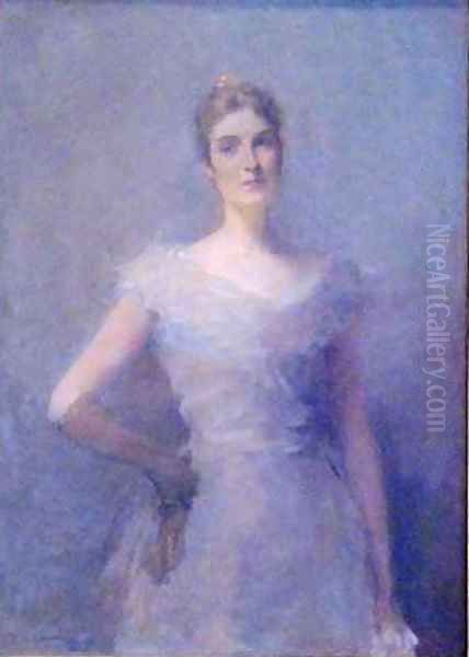 Elizabeth Platt Jencks Oil Painting by Thomas Wilmer Dewing