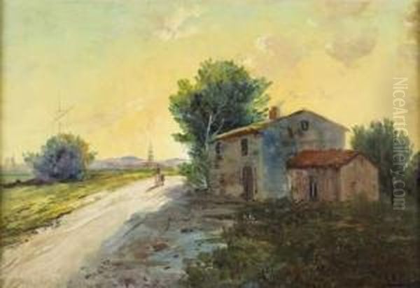 Les Martigues. Oil Painting by Louis Nattero