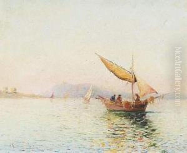 La Rade De Toulon Oil Painting by Louis Nattero