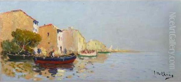 Les Martigues. Oil Painting by Louis Nattero