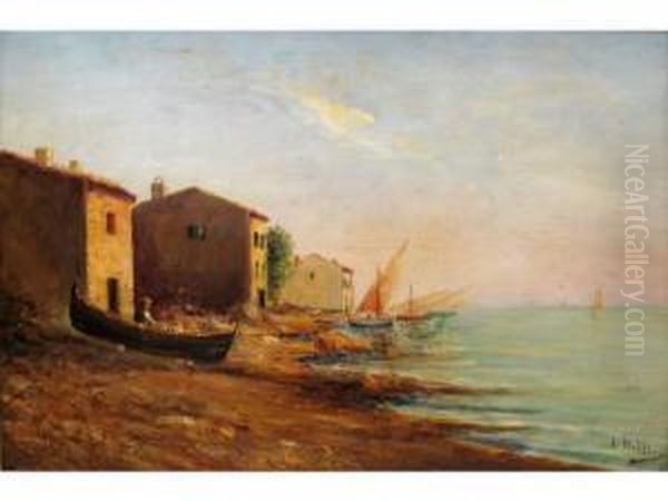 :bord De Mer Anime Oil Painting by Louis Nattero