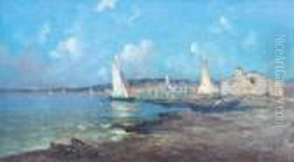 Martigues, Les Voiliers Oil Painting by Louis Nattero