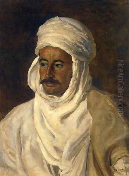 Portrait of Ahmed Es Seghir (Baba Ahmed) Oil Painting by Alphonse Etienne Dinet