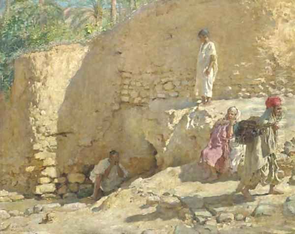 Les enfants de Bou Saada Oil Painting by Alphonse Etienne Dinet