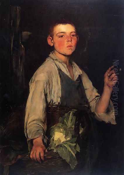 The Cobbler's Apprentice Oil Painting by Frank Duveneck