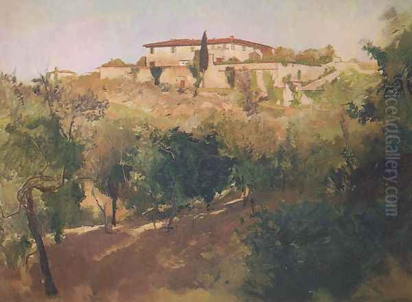 Villa Castellani, Bellosguardo Oil Painting by Frank Duveneck