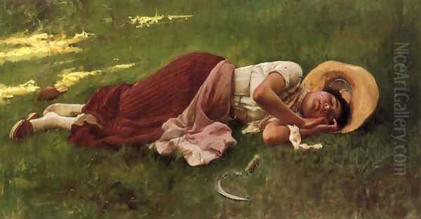 Siesta I Oil Painting by Frank Duveneck