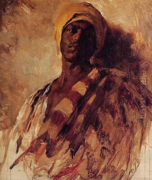 Guard of the Harem (study) I Oil Painting by Frank Duveneck