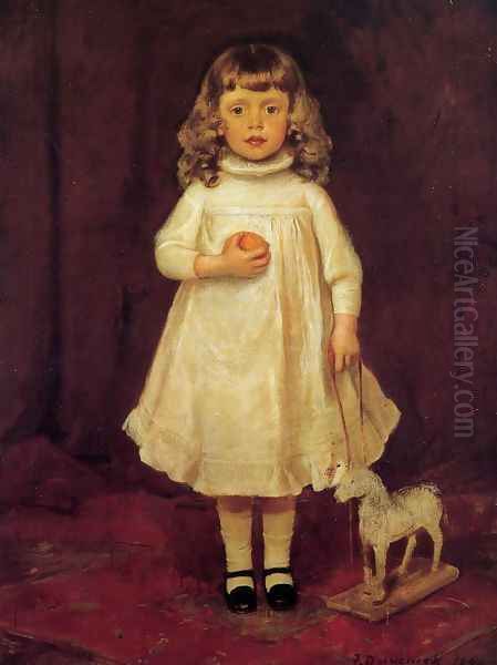 F. B. Duveneck as a Child I Oil Painting by Frank Duveneck