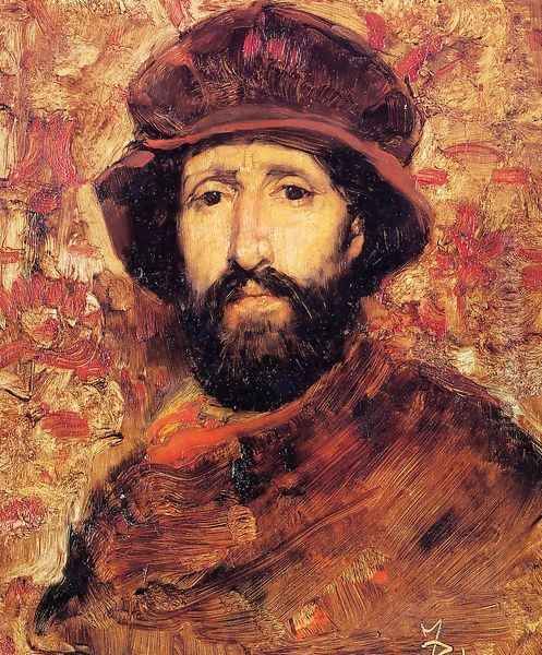 Fellow Artist in Costume I Oil Painting by Frank Duveneck