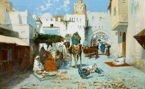 Zoco Tanger, Morocco Oil Painting by Jose Navarro