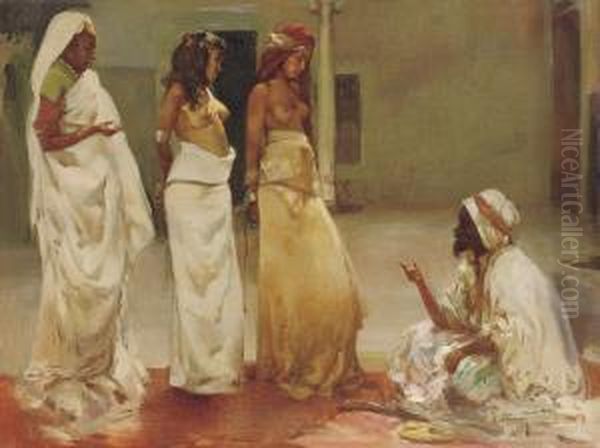 The Slave Market Oil Painting by Jose Navarro