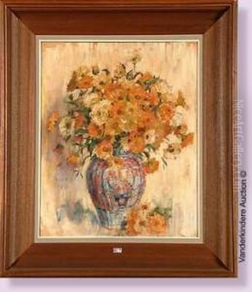 Vase De Fleurs Oil Painting by Arthur Navez