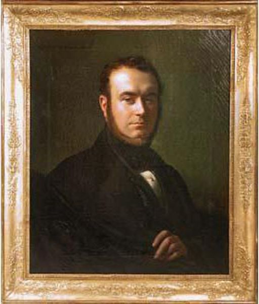 Portrait Du Vicomte Alberic Du Bus De Gisignies Oil Painting by Francois Joseph Navez