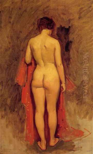 Nude Standing Oil Painting by Frank Duveneck