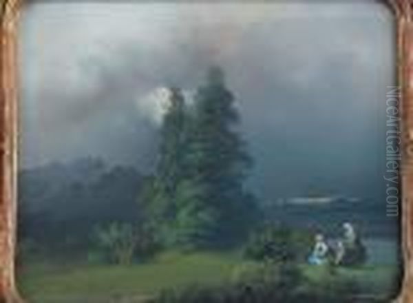 Krajina Pred Bouri Oil Painting by Josef Navratil