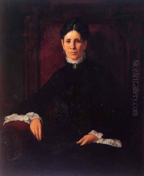 Portrait of Frances Schillinger Hinkle Oil Painting by Frank Duveneck