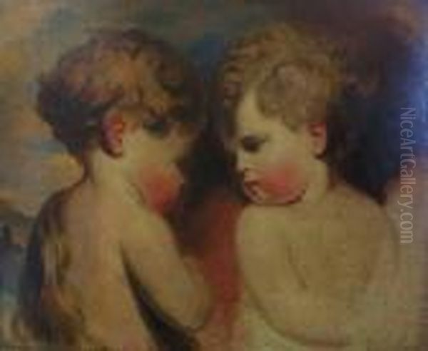 Pair Of Putti Oil Painting by John Neagle