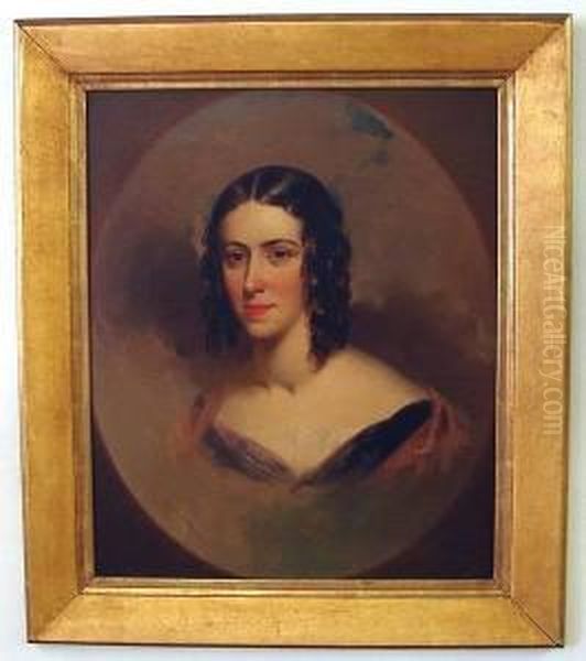 Portrait Of Isabella Zimmerman, Wife Of Benjamin West Frazier Oil Painting by John Neagle