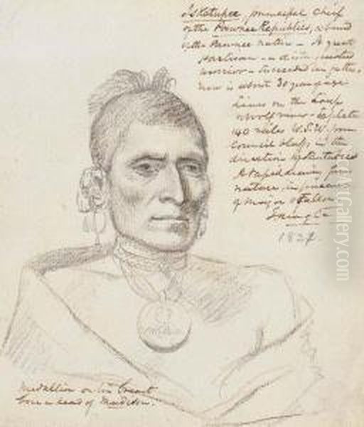 Iskatupee, Pawnee Chief Oil Painting by John Neagle