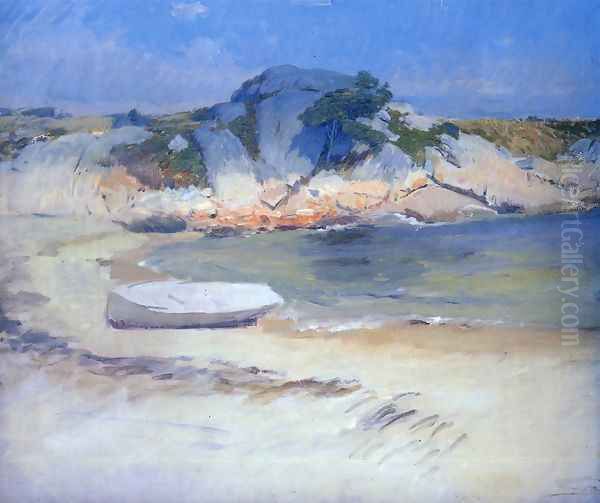 Sheltered Cove I Oil Painting by Frank Duveneck