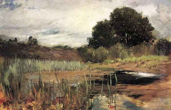 Polling Landscape I Oil Painting by Frank Duveneck