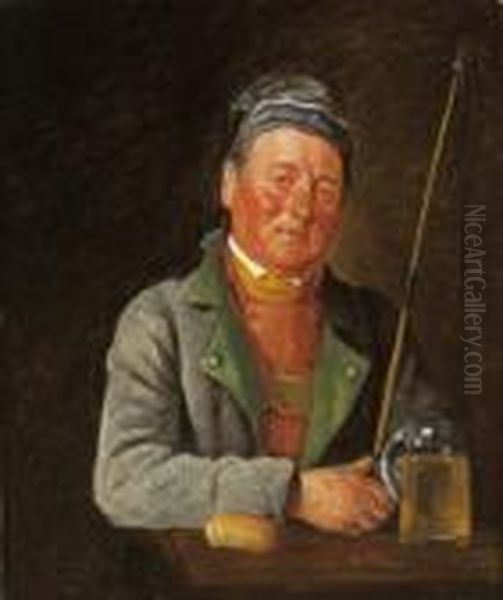 Portrait Of A Carriage Driver Oil Painting by Johann Michael Neder