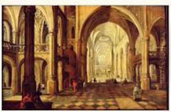 Interieur D'eglise Oil Painting by Pieter Ii Neefs