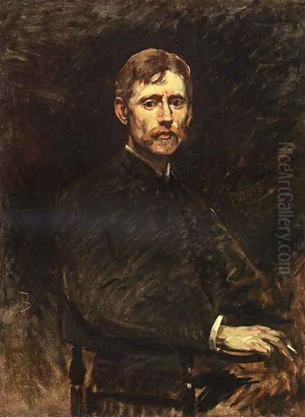 Portrait of Emil Carlson Oil Painting by Frank Duveneck