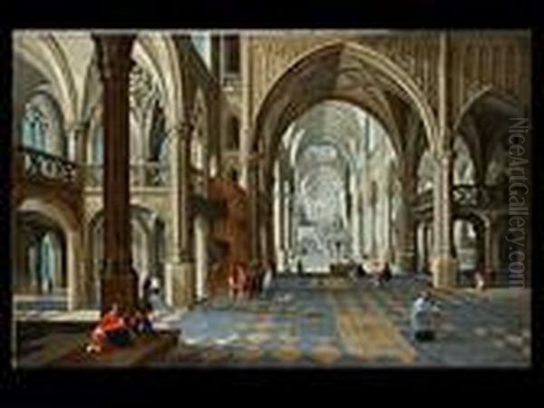 Kirchen-interieur Oil Painting by Pieter Ii Neefs