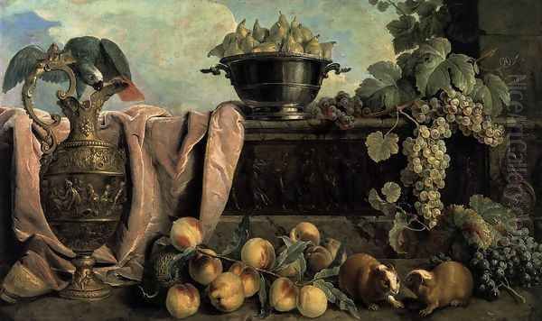 Still-Life with Ewer 1734 Oil Painting by Alexandre-Francois Desportes