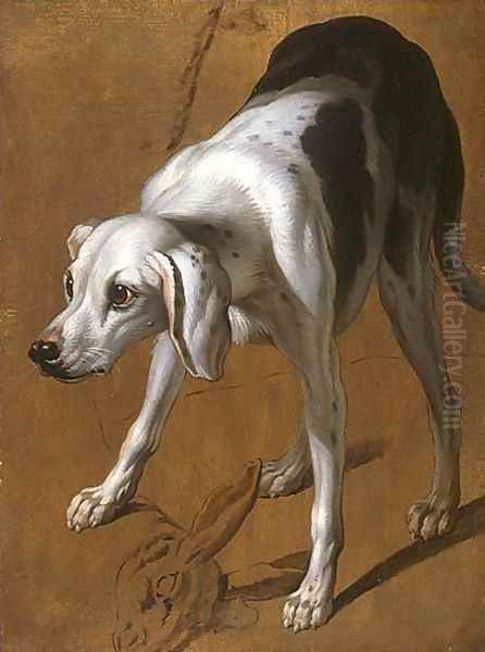 Study of a Pointer Oil Painting by Alexandre-Francois Desportes