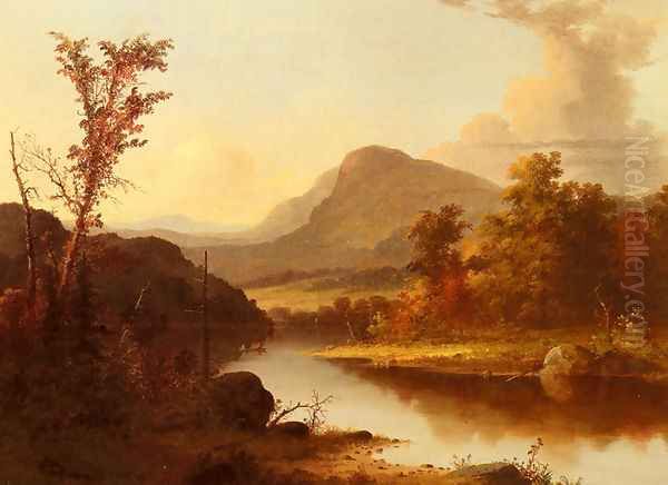 Autumn Landscape Oil Painting by George Henry Durrie