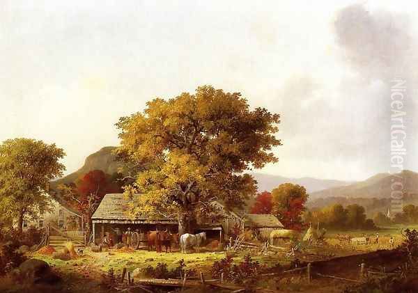 cider making in the country Oil Painting by George Henry Durrie