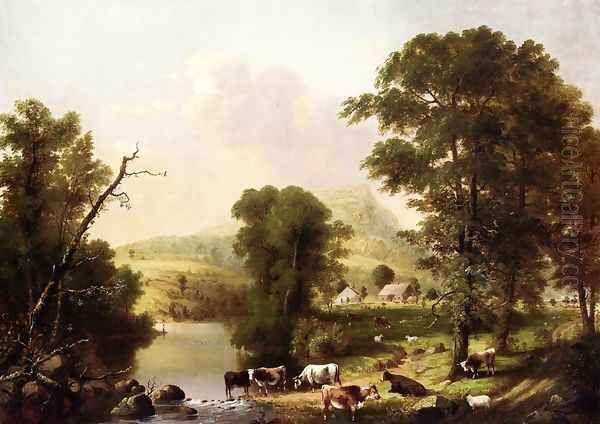 Summer Scene Oil Painting by George Henry Durrie