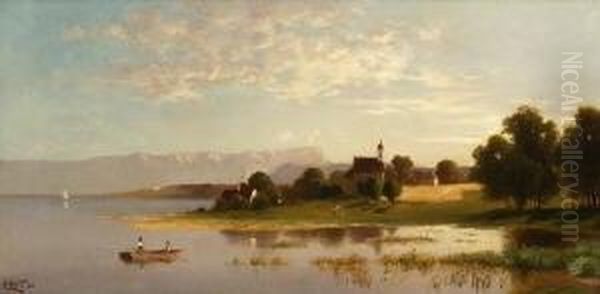 Hohenried Am Starnberger
 See. Oil Painting by Heinrich Neppel