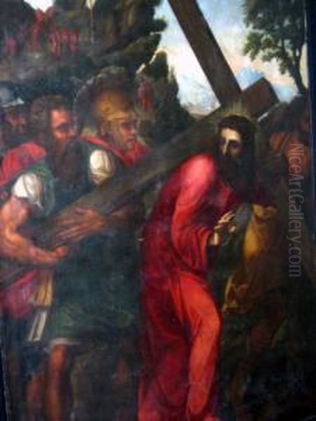 ''ascesa Al Calvario'' Oil Painting by Bartolomeo Neroni