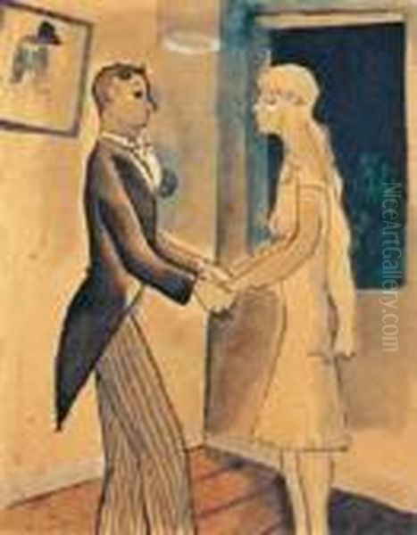 Noivos Oil Painting by Ismael Nery