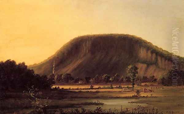 West Rock, New Haven Oil Painting by George Henry Durrie